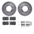 Dynamic Friction Co 7312-76115, Rotors-Drilled, Slotted-SLV w/3000 Series Ceramic Brake Pads incl. Hardware, Zinc Coat 7312-76115